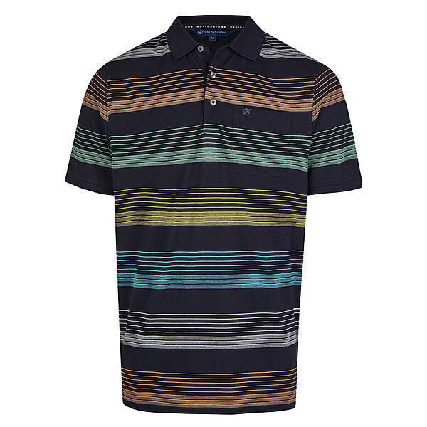 Navigazione | Polo-Shirt | Bgelfrei | Mit Brusttasche | Blau multicolour