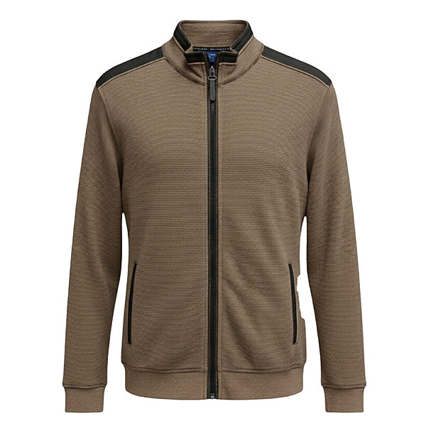 Navigazione | Sweat-Jacke | Pflegeleichte Baumwoll-Mischung | Taupe