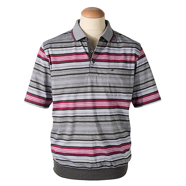 Navigazione | bgelfreies Polohemd mit Bund | Farbe beere