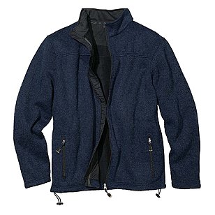 Outdoor Strickjacke mit Fleece Futter | Farbe jeansblau