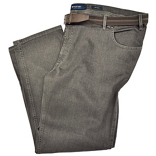 Pionier | Kurzleib Jeans | 5 Pocket | Schlamm
