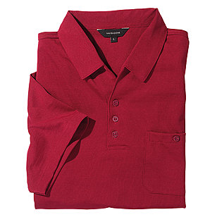 Polo Hemd mit elastischem Bund bügelfrei | Farbe rot