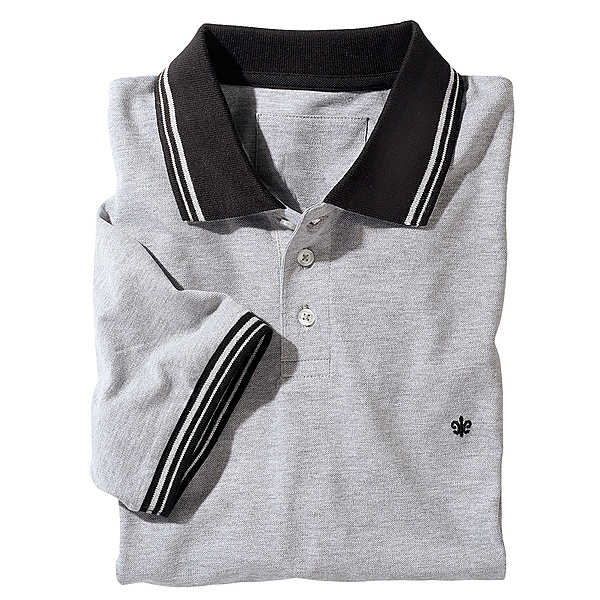 Kimmich | Polohemd Piqu melange | Farbe grau