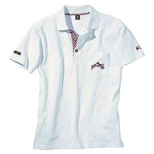 Poloshirt im Country Stil Farbe weiß