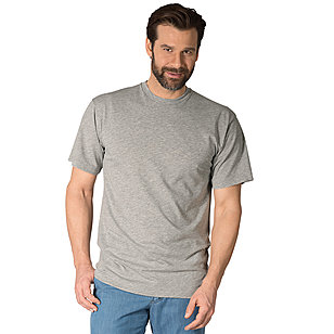 Ragman | T-Shirt Doppelpack, Baumwolle | Rundhals | Farbe grau