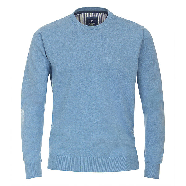 Redmond | Baumwoll-Pullover | Rundhals | Hellblau