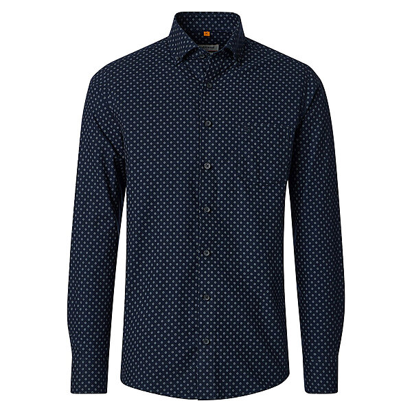 Redmond | Flanell-Hemd | Baumwolle Druck | Button-Down-Kragen | Anthrazit