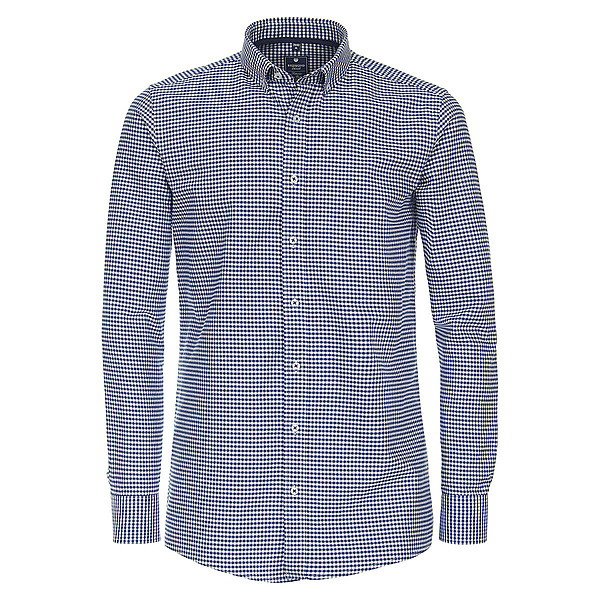 Redmond | Freizeithemd | Button-Down-Kragen | Baumwolle | Marine Karo