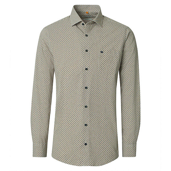 Redmond | Freizeithemd | Langarm | Baumwolle | Kent-Kragen | Druck Terra