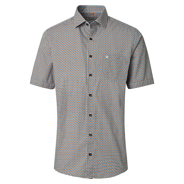 Redmond | Freizeithemd Kurzarm | Baumwolle | Kent Kragen | Terra Druck