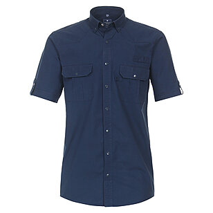 Redmond | Halbarm-Hemd | Adventure Shirt | 2 Brusttaschen | Blau