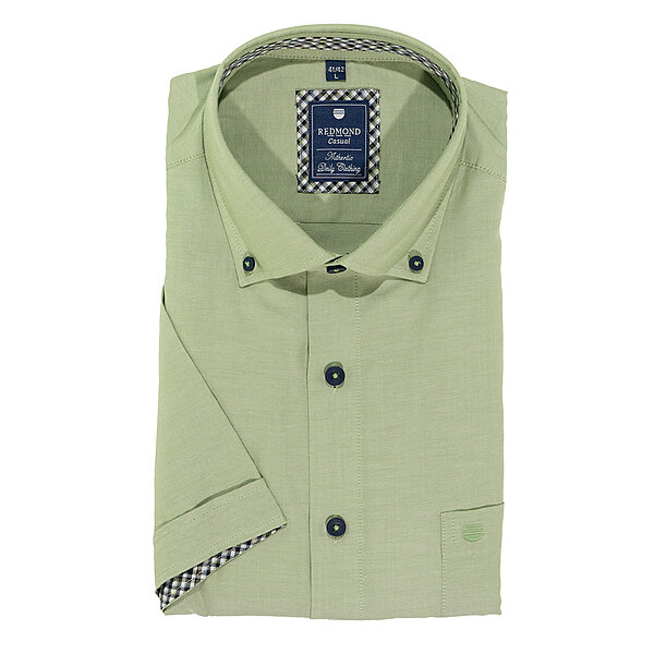 Redmond | Halbarmhemd | Baumwolle | Button Down Kragen | Schilf