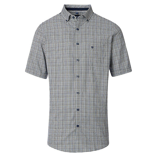 Redmond | Kurzarmhemd | Baumwolle | Button-down-Kragen | Sand Karo