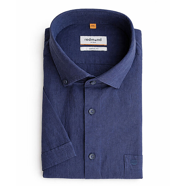 Redmond | Kurzarmhemd | Leinen Mix | Marine