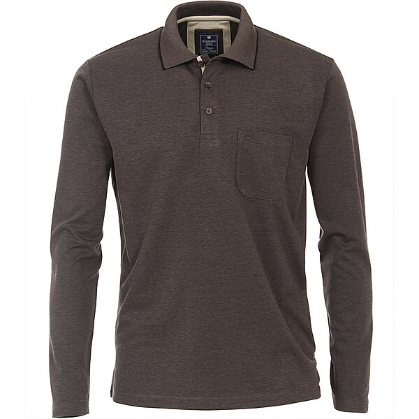 Redmond | Langarm Polo | Easy Care | Anthrazit