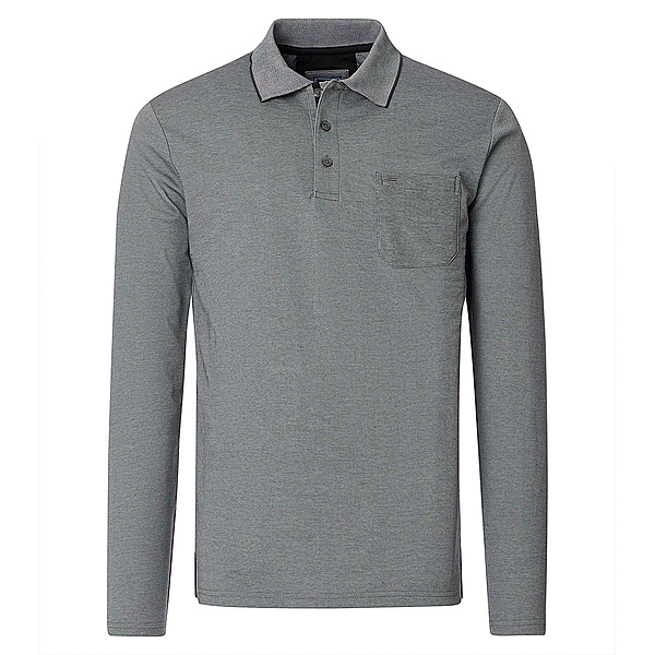 Redmond | Langarm Polo | Easy Care | Grau