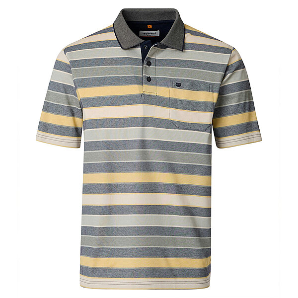 Redmond | Polo-Shirt | Kurzarm | Pflegeleichte Jersey-Qualit�t | Gelb Streifen