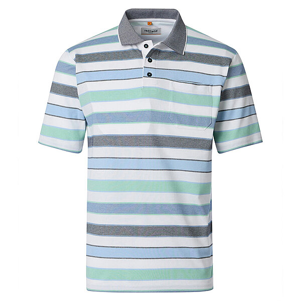 Redmond | Polo-Shirt | Kurzarm | Pflegeleichte Jersey-Qualit�t | Gr�n Streifen