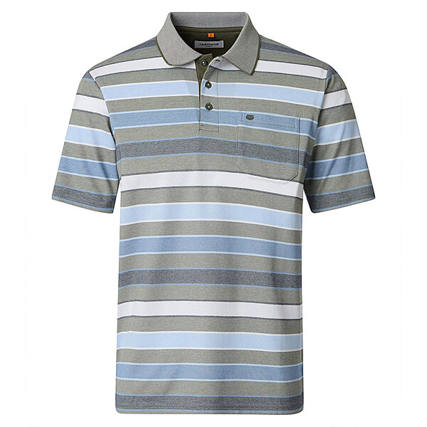 Redmond | Polo-Shirt | Kurzarm | Pflegeleichte Jersey-Qualit�t | Oliv Streifen