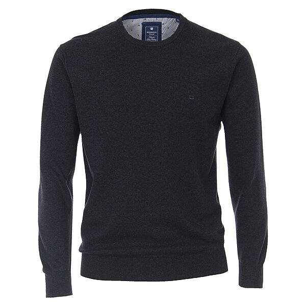 Redmond | Pullover Baumwolle | Rundhals | Marine