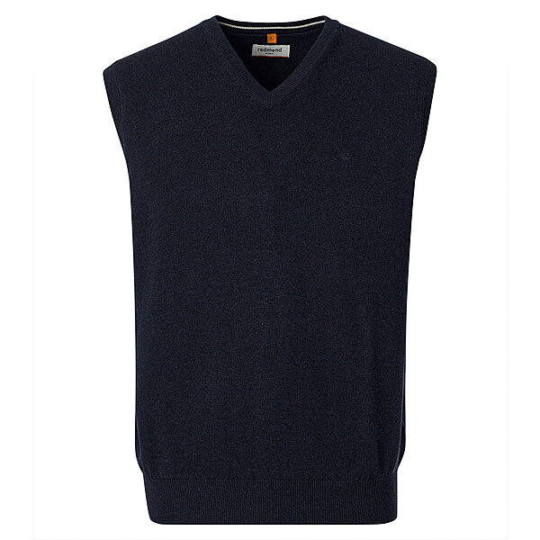 Redmond | Pullunder | Baumwolle | V-Ausschnitt | Marine