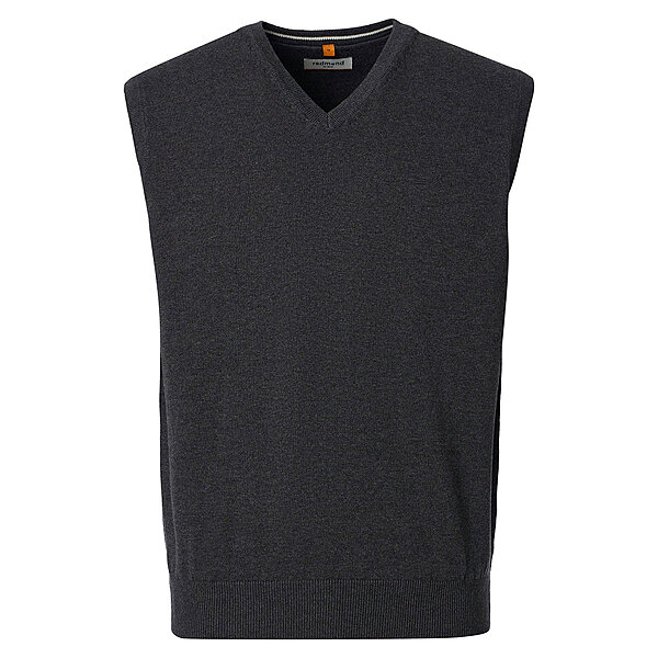 Redmond | Pullunder | Baumwolle | V-Ausschnitt | Grau