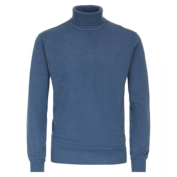 Redmond | Rollkragen-Pullover | Baumwolle extra weich | Hellblau