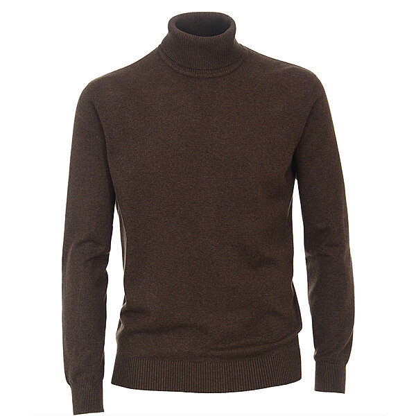 Redmond | Rollkragen-Pullover | Reine Baumwolle extra weich | Braun