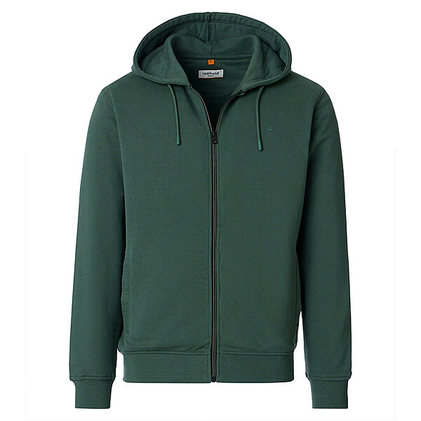 Redmond | Sweat Jacke mit Kapuze | Elastische Baumwolle | Gr�n