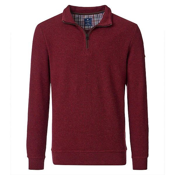 Redmond | Troyer aus hochwertigem Baumwoll-Mix | Burgund
