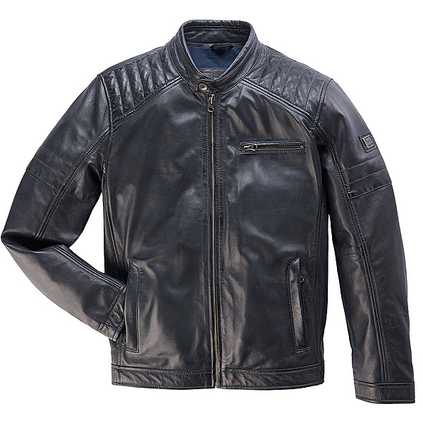 Redpoint | Lamm-Nappa-Jacke im Biker-Stil | Anthrazit