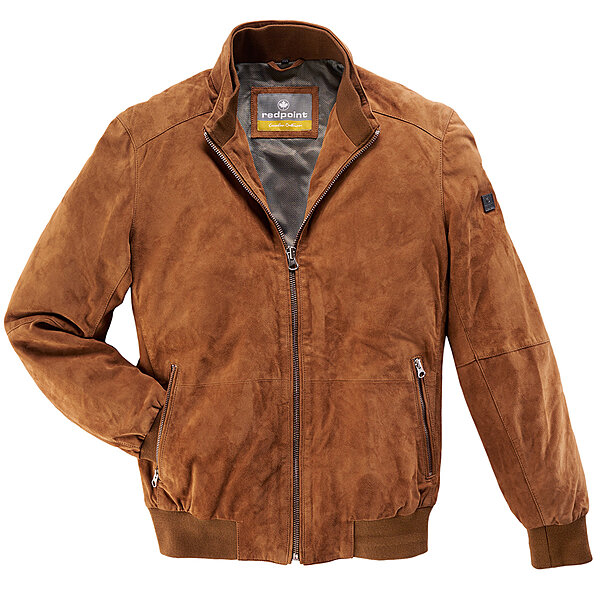 Redpoint | Hochwertiger Blouson aus Ziegenvelour | Farbe Cognac