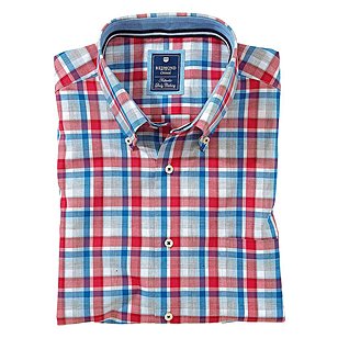 Redmond | Sommer-Kombi-Hemd | Farbe blau rot