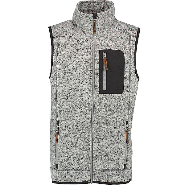 Strick-Fleece Herren-Weste | Grau