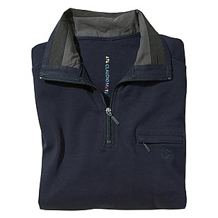 Sweat Shirt in Troyer Form | Reine Baumwolle | Farbe navy