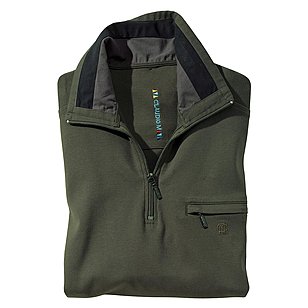 Sweat Shirt in Troyer Form | Reine Baumwolle | Farbe oliv