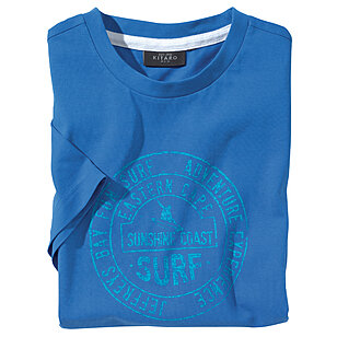 Kitaro | T-Shirt Rundhals | Baumwolle mit Aufdruck | Royal