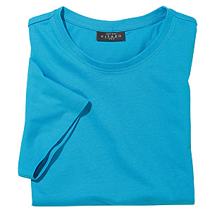 Kitaro | Uni T Shirt Baumwolle | Farbe azur