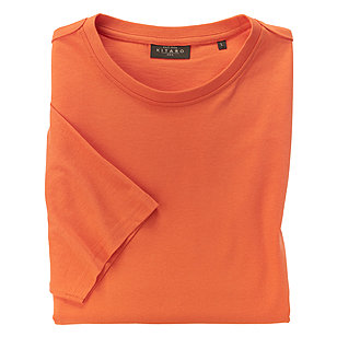   Kitaro | Uni T Shirt Baumwolle | Farbe mango