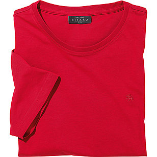 Kitaro | Uni T Shirt Baumwolle | Farbe rot