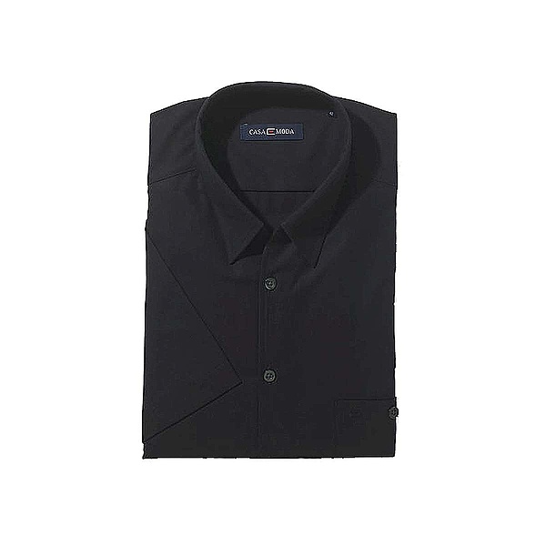 Vario Kragen Hemd 100% Baumwolle schwarz