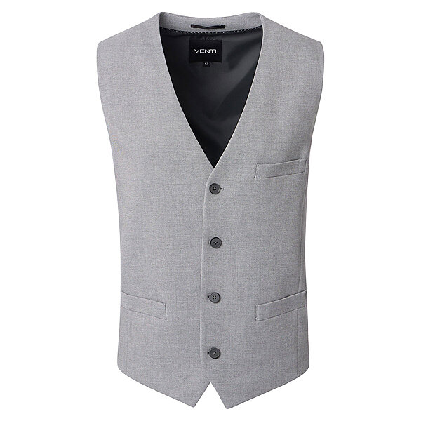 Venti | Anzugweste | Silbergrau