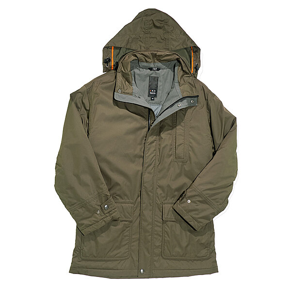Warme Winterjacke | Mit Kapuze | Oliv