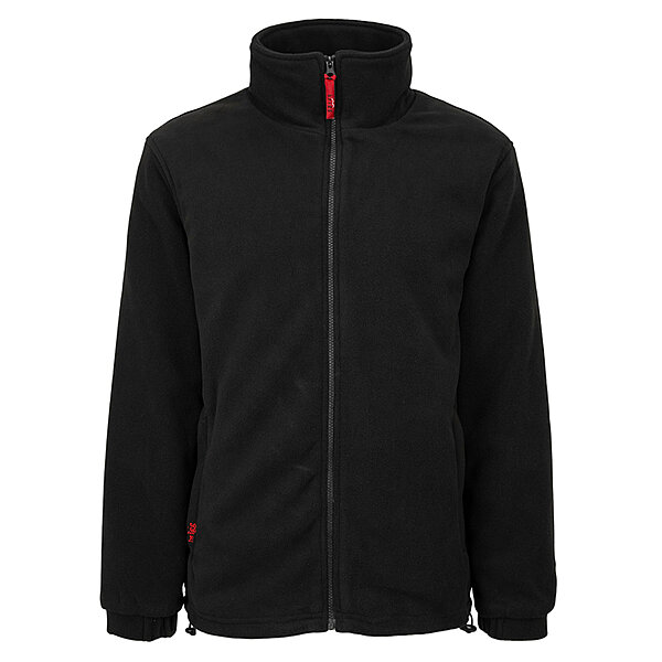 brigg | Fleecejacke mit Futter | Schwarz