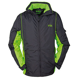 Brigg | Leichte Outdoor Jacke | Farbe schwarz / neongrün