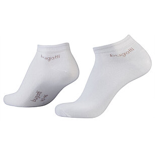 bugatti | Soft-Cotton Sneaker-Socken 3er-Pack | Weiss