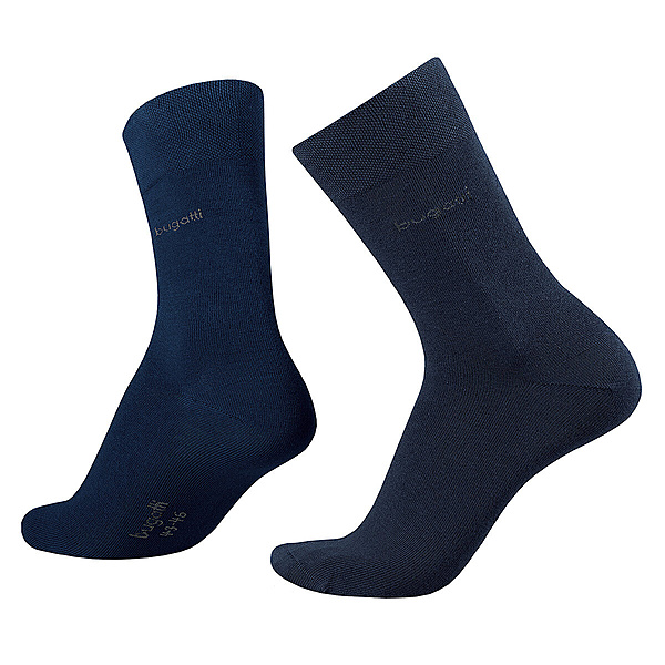 bugatti | Soft-Cotton Socken 2er-Pack | Dunkelblau