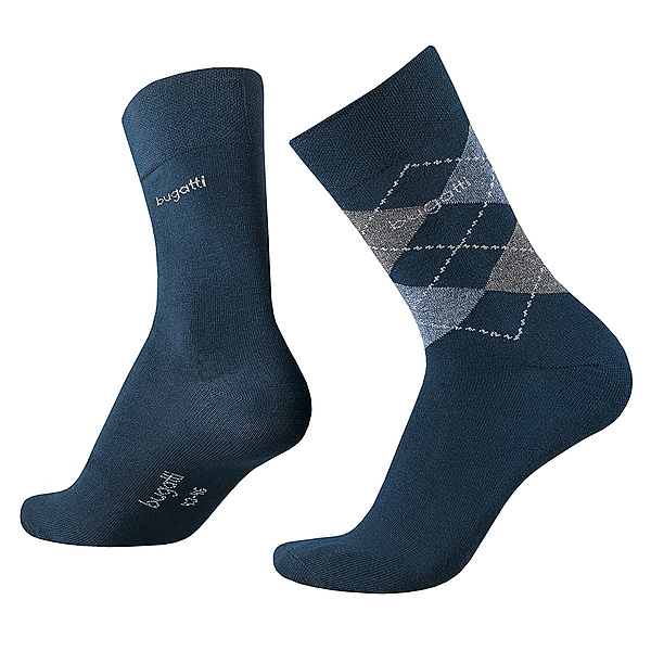 bugatti | Sensitive-Comfort Socken 2er-Pack | Indigo Melange