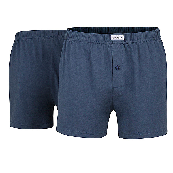 ceceba | Herren Boxershort | Baumwolle |  Blau | 2er Pack