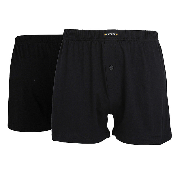 ceceba | Herren Boxershort | Baumwolle | Schwarz | 2er Pack